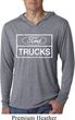 Mens Distressed Ford Trucks Lightweight Hoodie Shirt