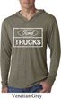 Mens Distressed Ford Trucks Lightweight Hoodie Shirt