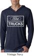 Mens Distressed Ford Trucks Lightweight Hoodie Shirt