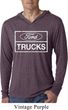 Mens Distressed Ford Trucks Lightweight Hoodie Shirt