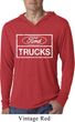Mens Distressed Ford Trucks Lightweight Hoodie Shirt