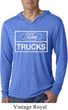 Mens Distressed Ford Trucks Lightweight Hoodie Shirt