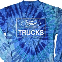Mens Distressed Ford Trucks Long Sleeve Tie Dye Shirt Mens Distressed Ford Trucks Long Sleeve Tie Dye Shirt