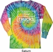 Mens Distressed Ford Trucks Long Sleeve Tie Dye Shirt