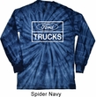 Mens Distressed Ford Trucks Long Sleeve Tie Dye Shirt