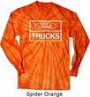 Mens Distressed Ford Trucks Long Sleeve Tie Dye Shirt