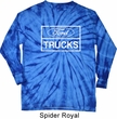 Mens Distressed Ford Trucks Long Sleeve Tie Dye Shirt