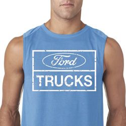 Mens Distressed Ford Trucks Sleeveless Shirt Mens Distressed Ford Trucks Sleeveless Shirt