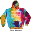 Mens Distressed Ford Trucks Tie Dye Hoody