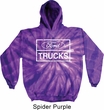 Mens Distressed Ford Trucks Tie Dye Hoody