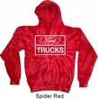 Mens Distressed Ford Trucks Tie Dye Hoody