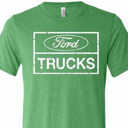 Mens Distressed Ford Trucks Tri Blend Crewneck Shirt Mens Distressed Ford Trucks Tri Blend Crewneck Shirt