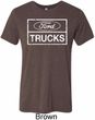 Mens Distressed Ford Trucks Tri Blend Crewneck Shirt