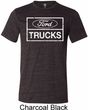 Mens Distressed Ford Trucks Tri Blend Crewneck Shirt