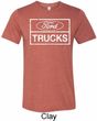 Mens Distressed Ford Trucks Tri Blend Crewneck Shirt