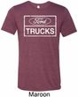 Mens Distressed Ford Trucks Tri Blend Crewneck Shirt