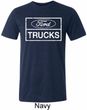 Mens Distressed Ford Trucks Tri Blend Crewneck Shirt