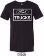 Mens Distressed Ford Trucks Tri Blend Crewneck Shirt