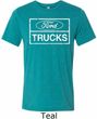 Mens Distressed Ford Trucks Tri Blend Crewneck Shirt