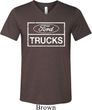 Mens Distressed Ford Trucks Tri Blend V-neck Shirt