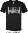 Mens Distressed Ford Trucks Tri Blend V-neck Shirt