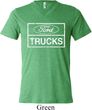 Mens Distressed Ford Trucks Tri Blend V-neck Shirt