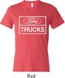 Mens Distressed Ford Trucks Tri Blend V-neck Shirt
