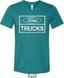 Mens Distressed Ford Trucks Tri Blend V-neck Shirt