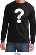 Mens Distressed Question Long Sleeve Shirt