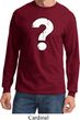 Mens Distressed Question Long Sleeve Shirt