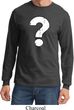 Mens Distressed Question Long Sleeve Shirt