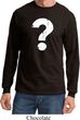 Mens Distressed Question Long Sleeve Shirt