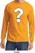 Mens Distressed Question Long Sleeve Shirt