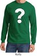 Mens Distressed Question Long Sleeve Shirt