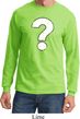 Mens Distressed Question Long Sleeve Shirt