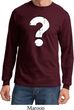 Mens Distressed Question Long Sleeve Shirt