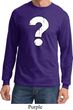 Mens Distressed Question Long Sleeve Shirt