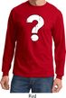 Mens Distressed Question Long Sleeve Shirt