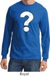 Mens Distressed Question Long Sleeve Shirt