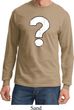 Mens Distressed Question Long Sleeve Shirt