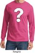 Mens Distressed Question Long Sleeve Shirt