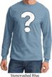 Mens Distressed Question Long Sleeve Shirt