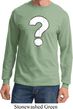 Mens Distressed Question Long Sleeve Shirt