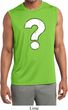 Mens Distressed Question Sleeveless Moisture Wicking Shirt