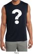 Mens Distressed Question Sleeveless Moisture Wicking Shirt