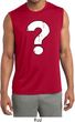 Mens Distressed Question Sleeveless Moisture Wicking Shirt