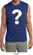 Mens Distressed Question Sleeveless Moisture Wicking Shirt