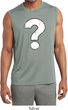 Mens Distressed Question Sleeveless Moisture Wicking Shirt