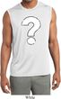 Mens Distressed Question Sleeveless Moisture Wicking Shirt