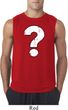 Mens Distressed Question Sleeveless Shirt